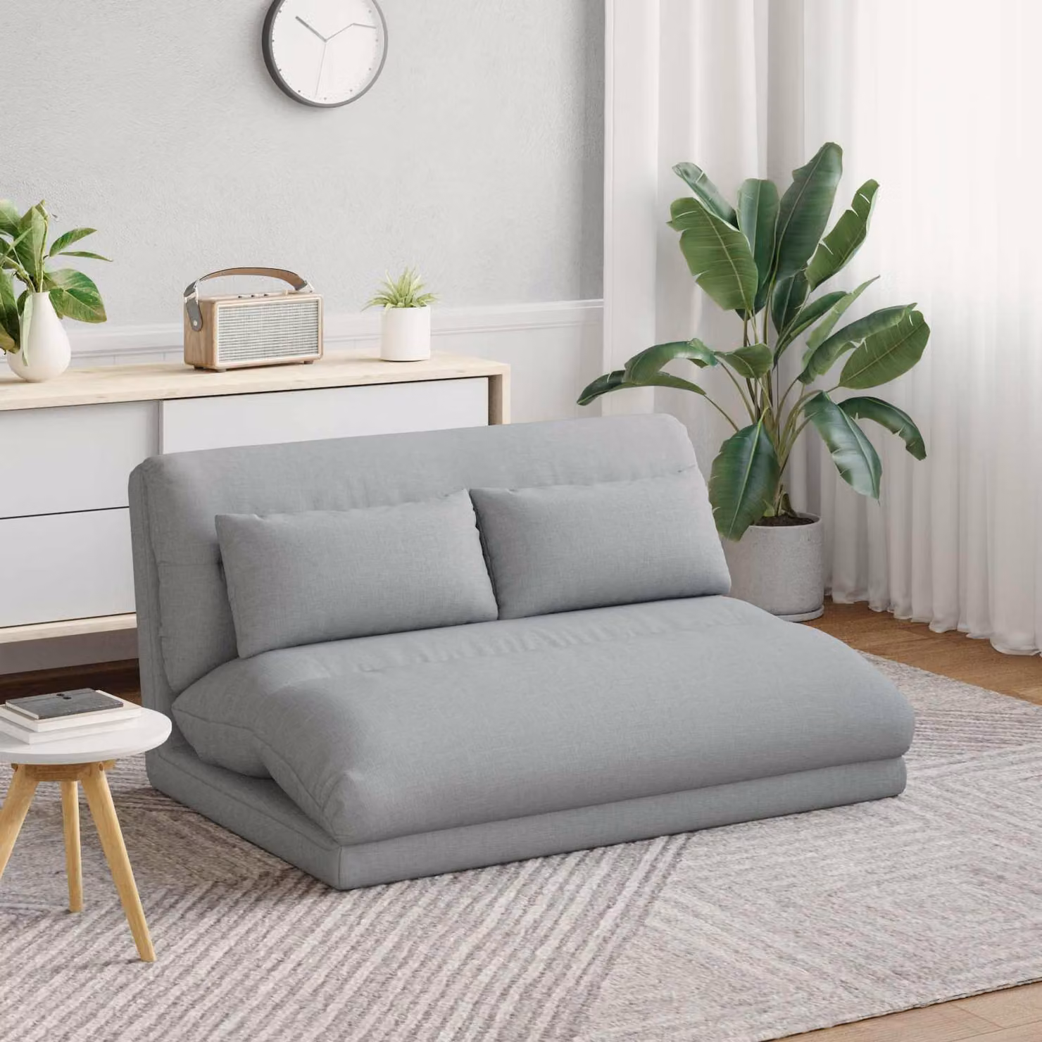 Sedia a pavimento regolabile vidaXL in tessuto grigio moderno