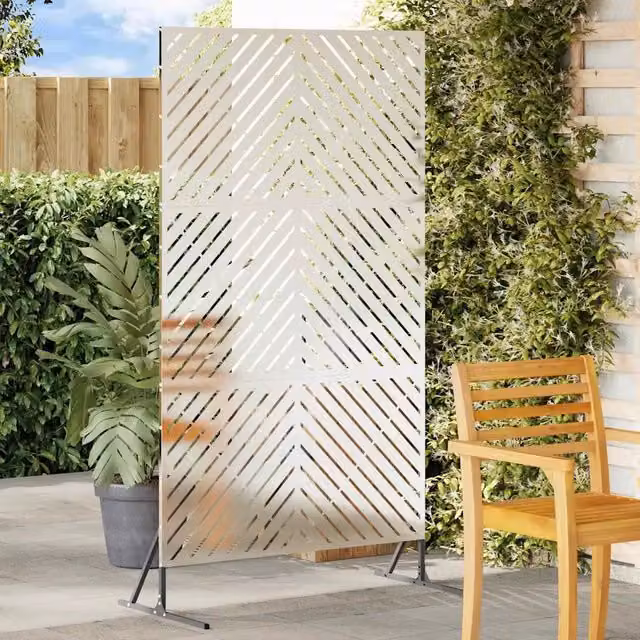 Paravento per Privacy Grigio vidaXL in Acciaio L: 100 cm, P: 50 cm, H: 180 cm – 1