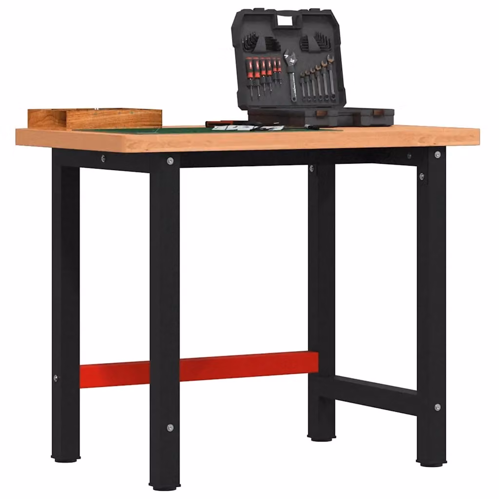 Banco Lavoro Rettangolare in Legno di Faggio Multicolore L: 100 cm, P: 60 cm, H: 83 cm CFW9010918 – 2