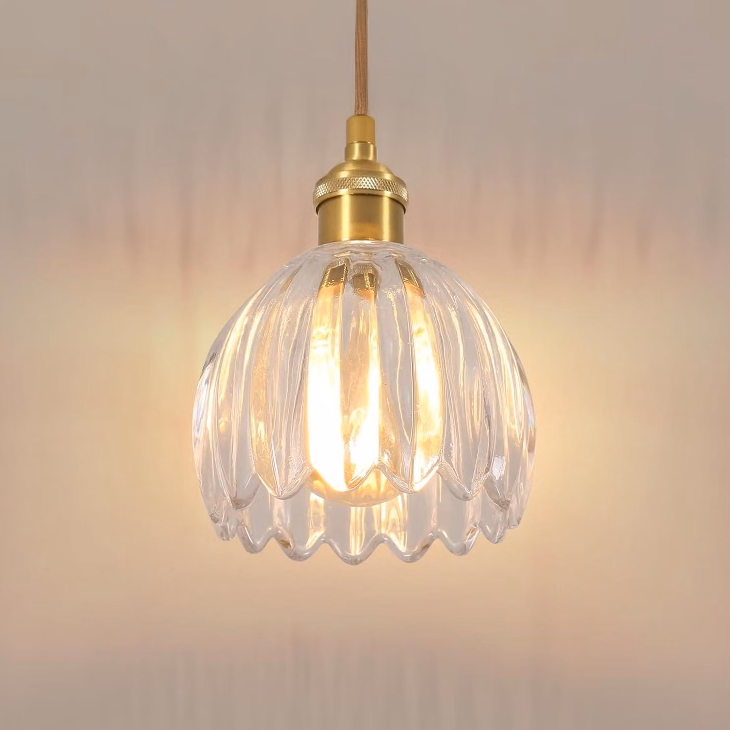 Lampada a sospensione vintage, attacco E27, in vetro, a una luce, regolabile, ideale per la cucina