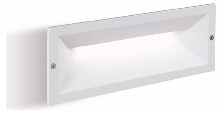 Segnapasso A Parete Per Esterno In Alluminio Bianco Led 12W 280 Lm 3000K Mask