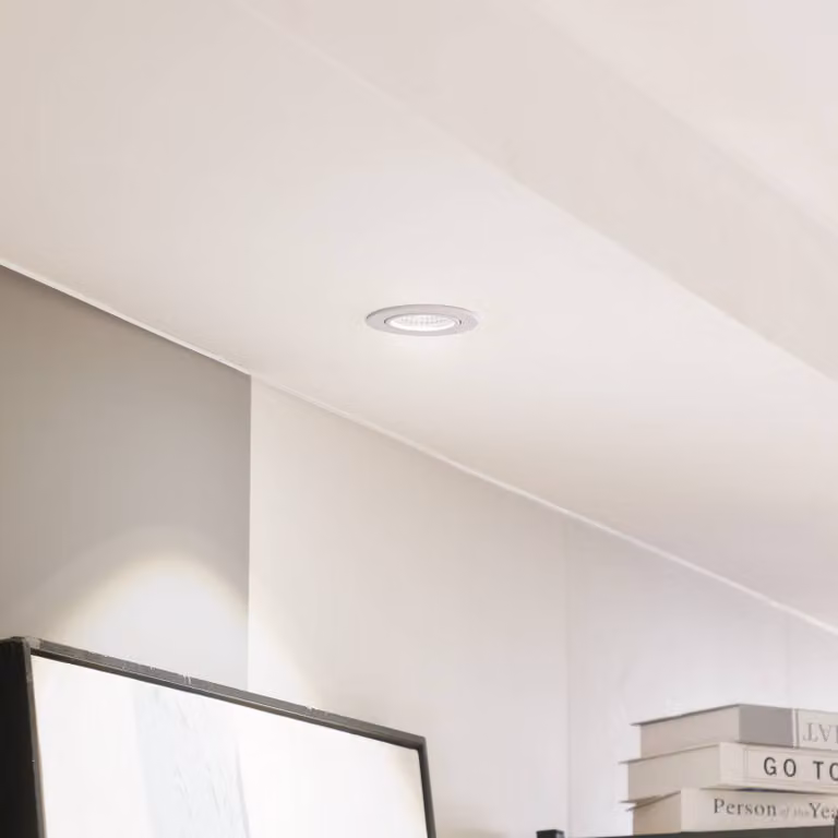 Arcchio LED downlight Zarik, bianco, 4.000K Zarik Arcchio, dimmerabile, Bianco / Opale, Soggiorno / Sala da pranzo, Alluminio, Moderno