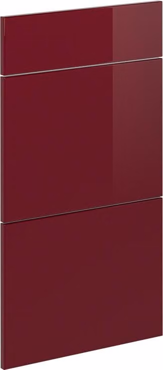 Frontale cucina Vicco R-Line Rosso lucido 39.6 x 70.4 cm frontale del mobile per mobile base con cassetti, Model 41254