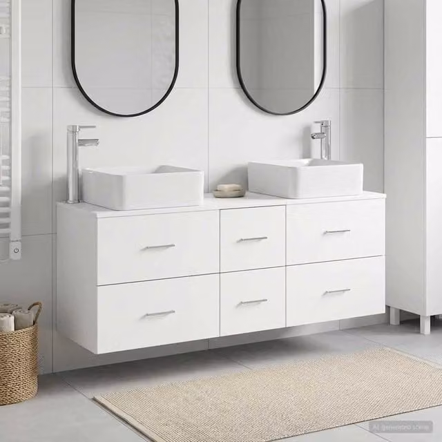 Set di Armadi da Bagno 3 pz Bianco 49,5 x 41 x 63 cm 3405827
