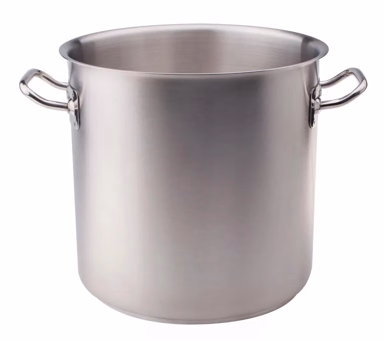 Pentola Alta in acciao inox per induzione, due maniglie, diam. 28cm