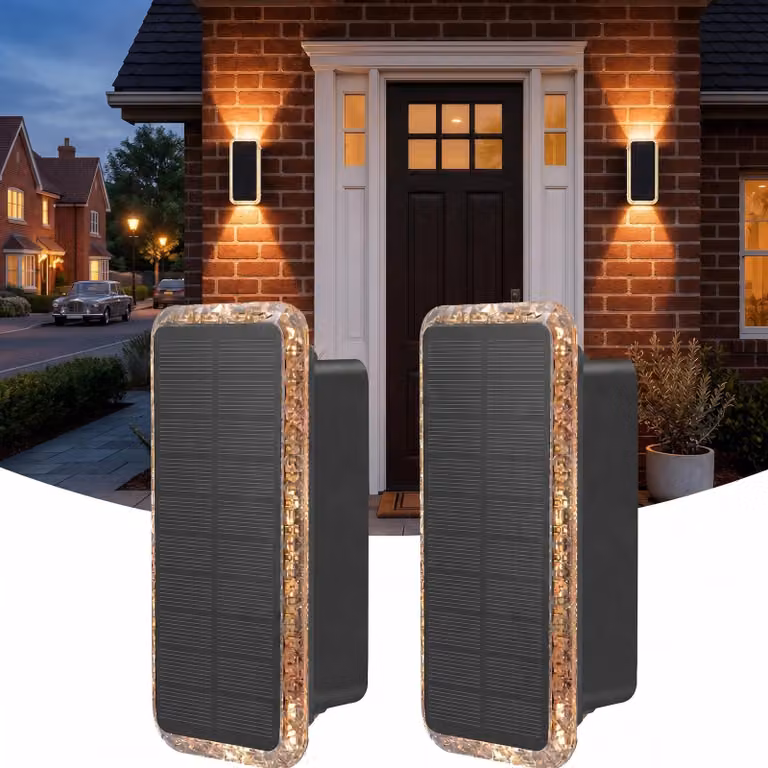 Lampada solare da esterno, set da 2, con 5 temperature di colore, grado di protezione IP65