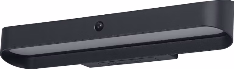 Apparecchio da parete esterno USB Volt ENDURA Style, grigio scuro, 7,00 W, 265 lm, 3000 K, angolo di illuminazione di 108°, durata di 50.000 ore, grado di protezione IP54, batteria con connettore USB-C, sensore di movimento, alluminio