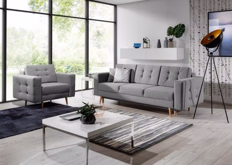 Sofagarnitur 3+1 Sitzer Sitzpolster Garnituren Leder Sofas Couchen Polster Sofa