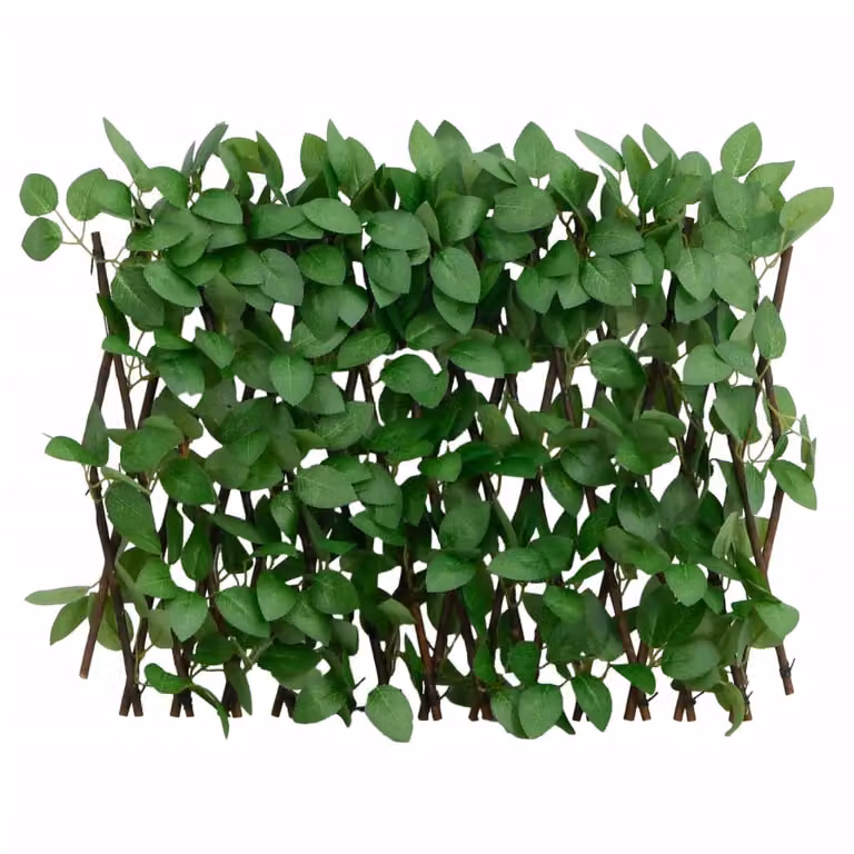 Traliccio con edera artificiale estensibile verde 180x30 cm