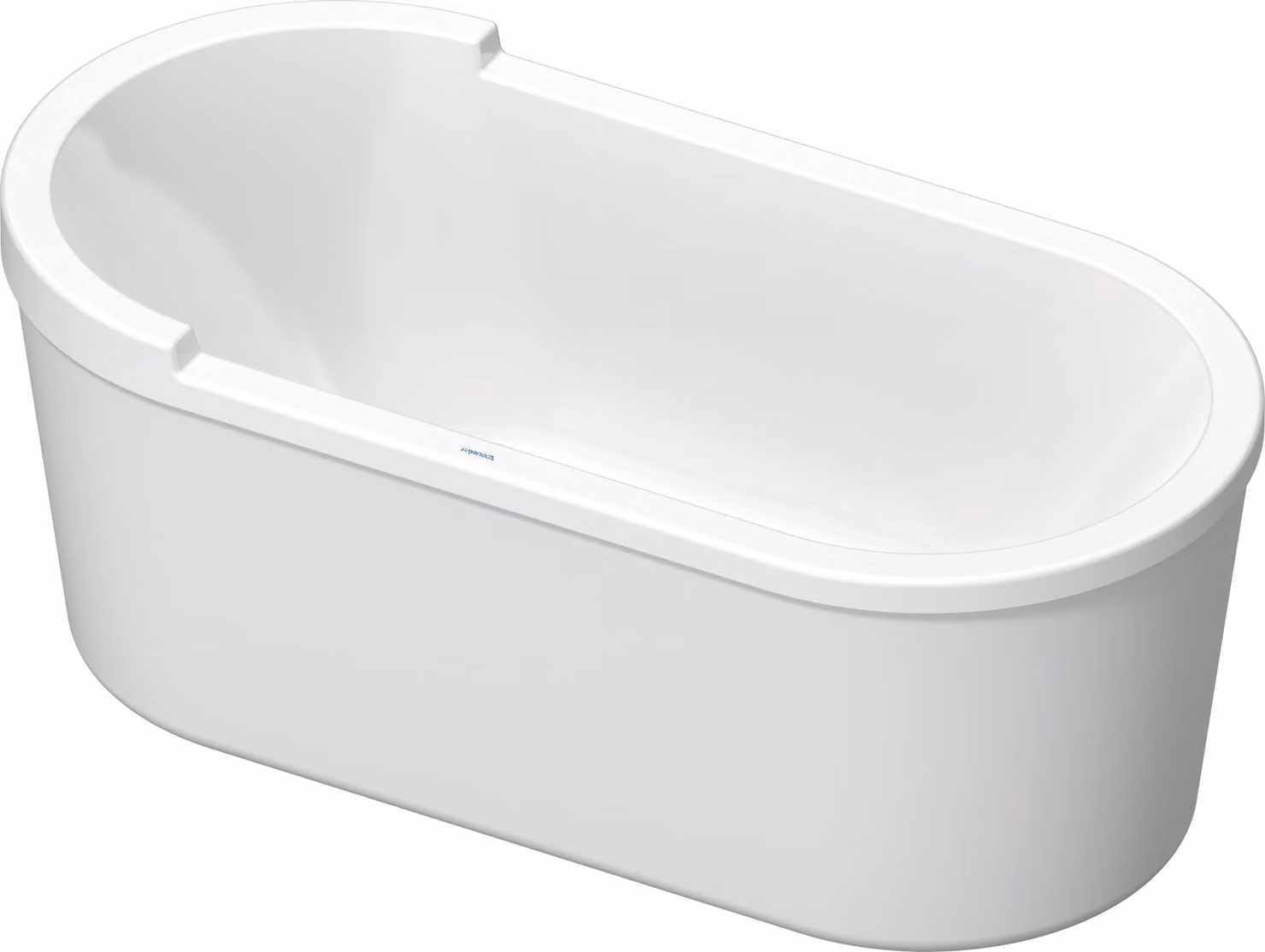 Vasca Duravit Starck 160 x 80 x 60 cm, ovale inclinata a R, rivestimento in acrilico, telaio, bianco, 700409000000000