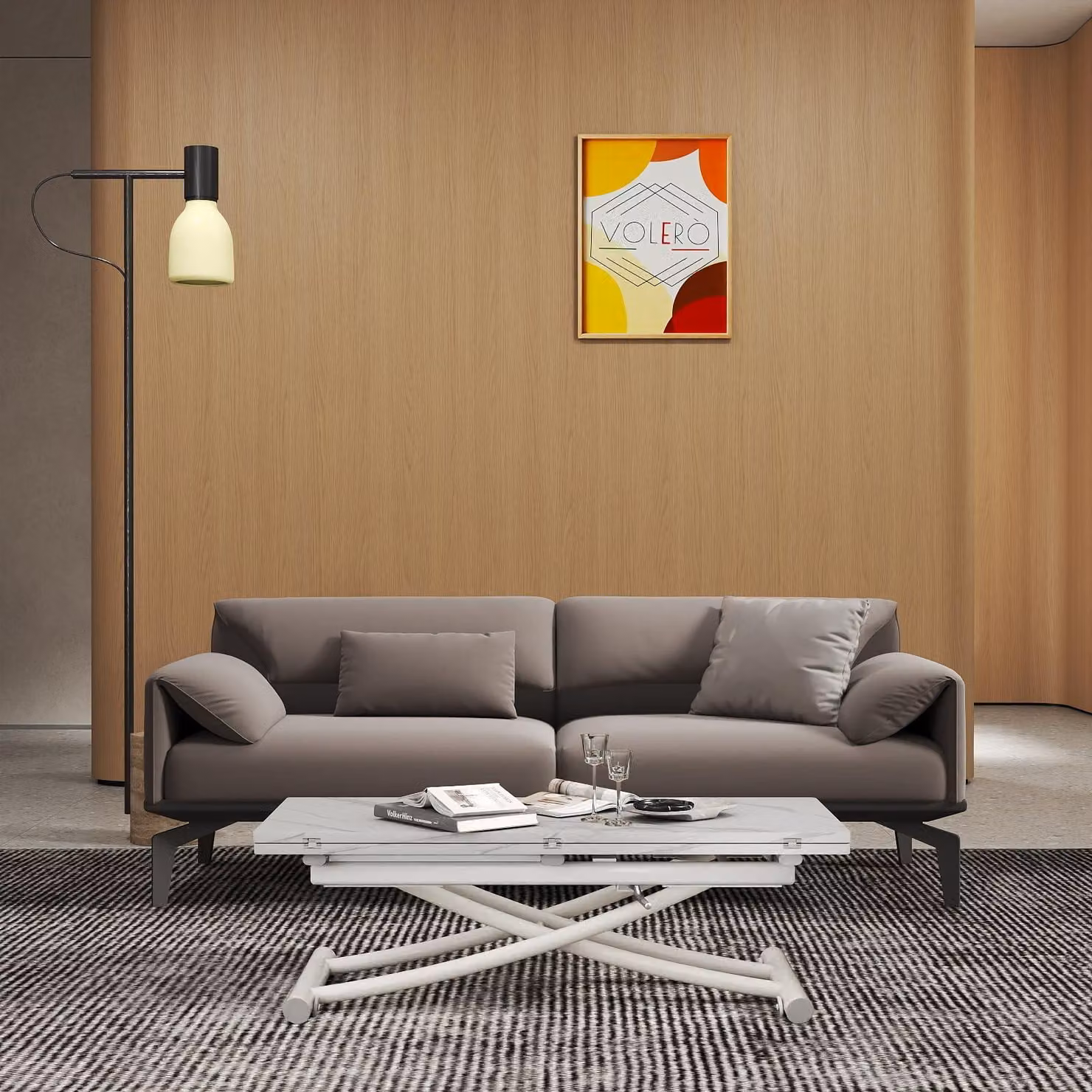 Tavolo allungabile Ulisse Small, regolabile in altezza, 100 cm