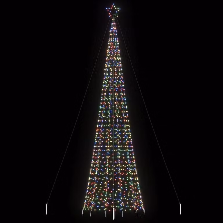 vidaXL Albero di Natale a LED con Punte 1534 LED Colorato 500 cm