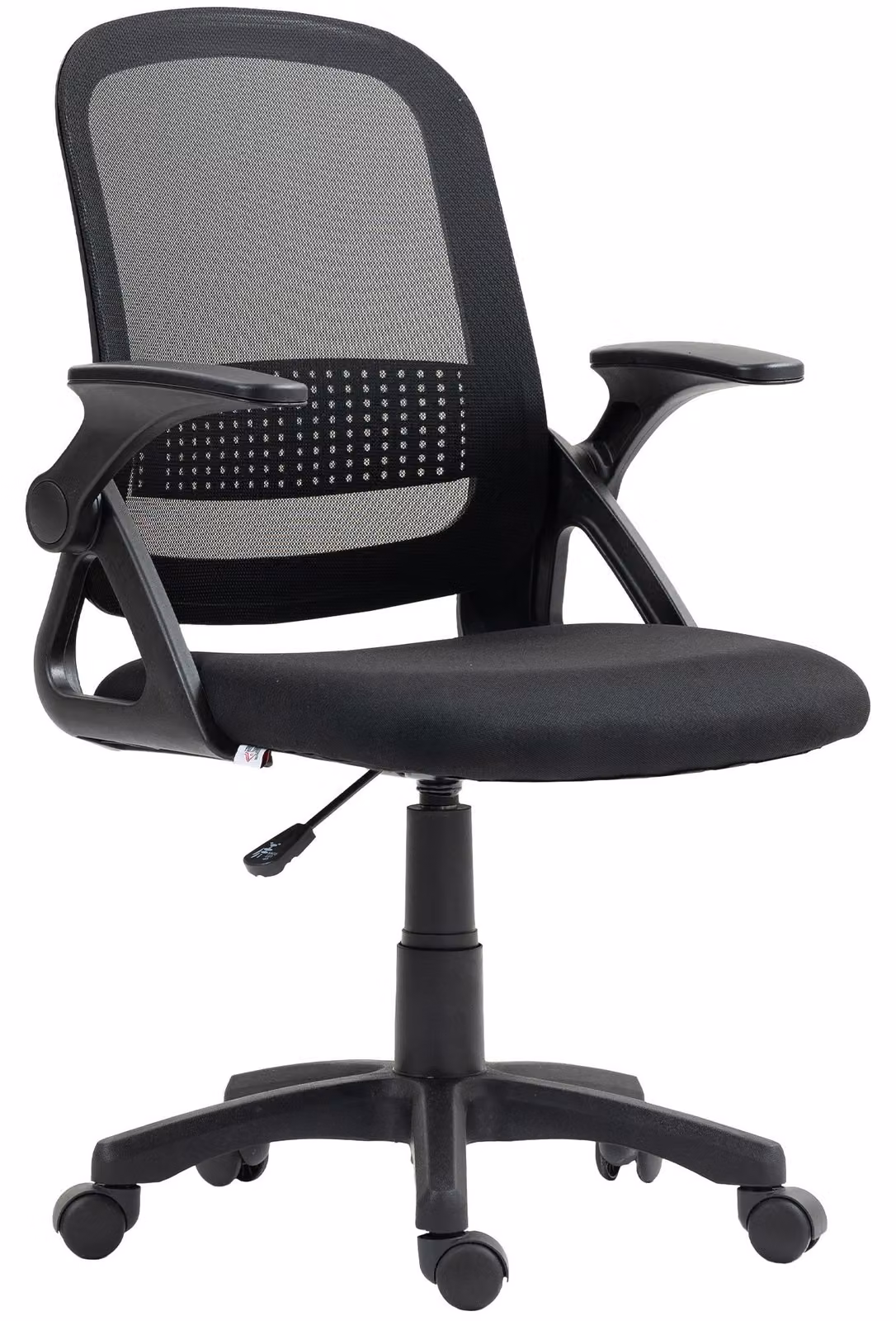 HOMCOM Sedia da ufficio Sedia girevole ergonomica con braccioli ribaltabili Nero
