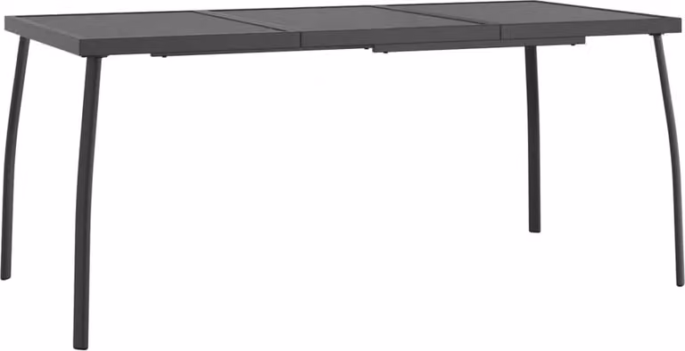 Tavolo da Giardino Antracite 165x80x72 cm Rete d'Acciaio
