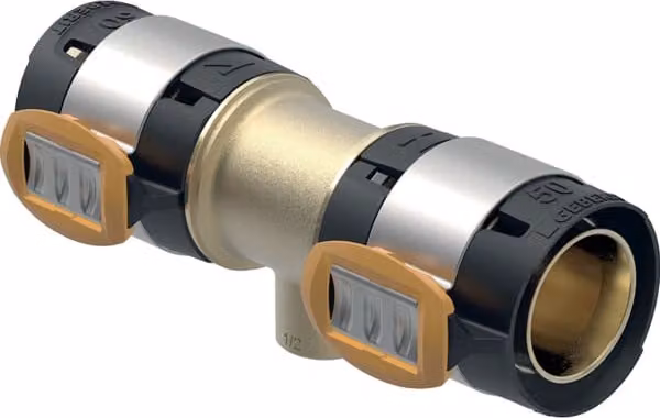Geberit FlowFit raccordo a T con filettatura interna Rg+ d75-Rp1-75