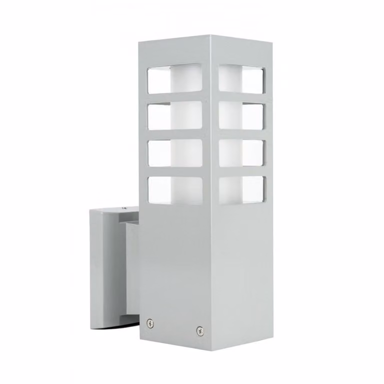 Lampada da parete in alluminio per esterni 1xE27 argento IP54 SU-MA RADO RADO III K AL