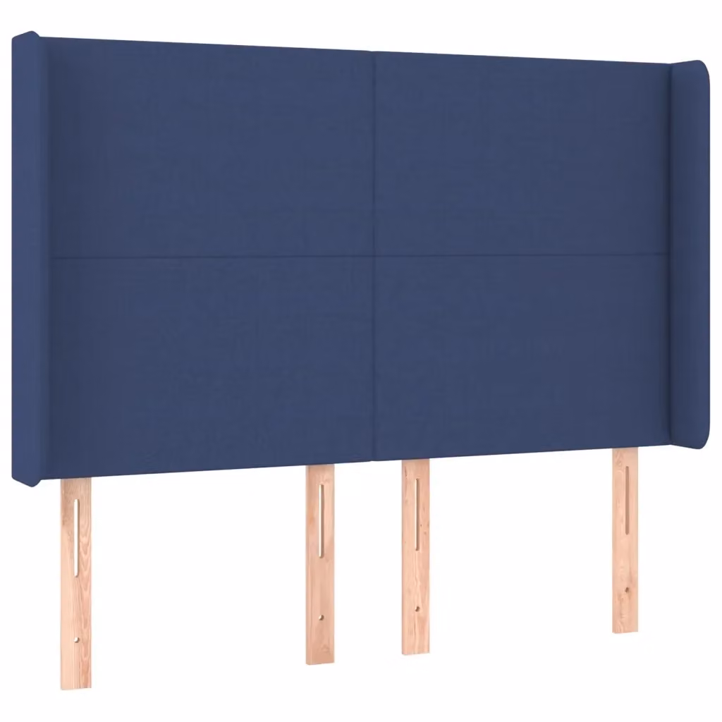 Testiera con orecchie Design Mania in tessuto blu L: 147 cm, P: 16 cm, H: 118/128 cm – 2
