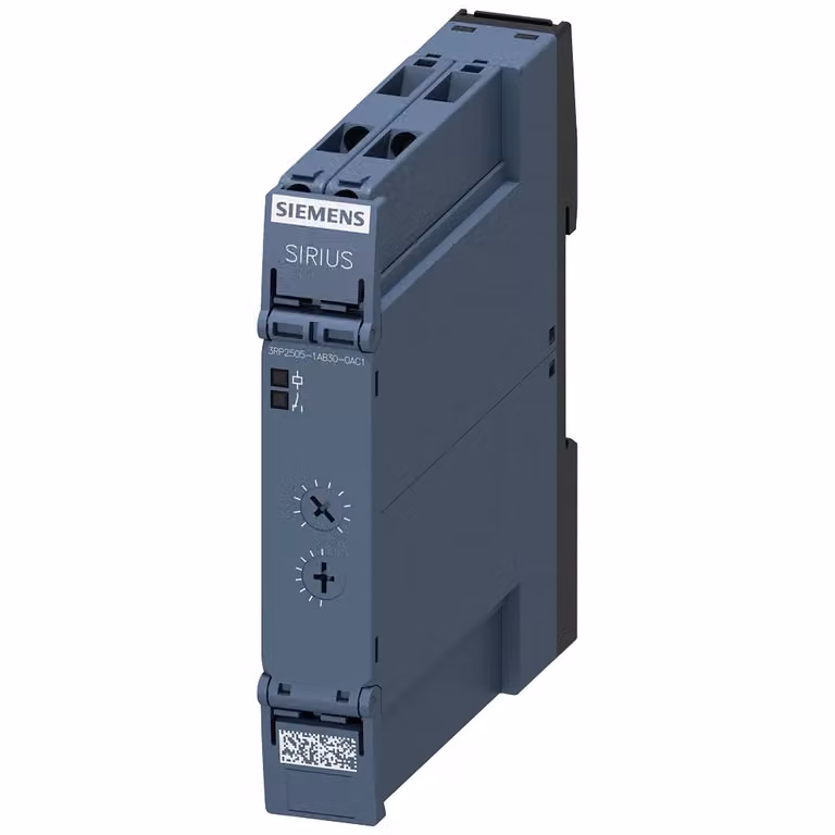 Relè temporizzato Siemens, 1 W, 2 funzioni (B, K), 7 intervalli di tempo (0,05 s-100 h) 3RP25051AB300AC1