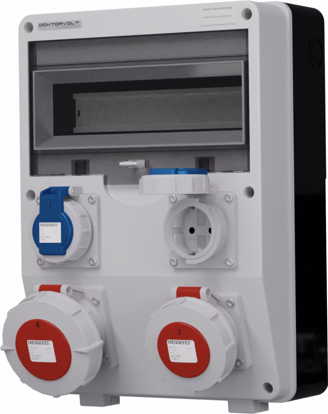 Distributore di potenza TD IP65 1x16A 1x32A 2x230V Doktorvolt® 6664
