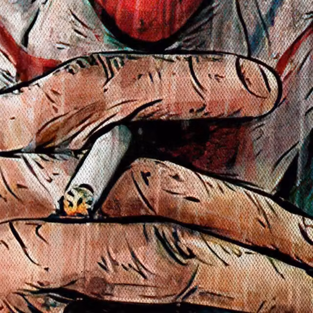 Quadro Canvas Contemporaneo Joker Signorbit, Design Astratto Multicolore su Telaio in Legno, L: 100 cm x H: 140 cm