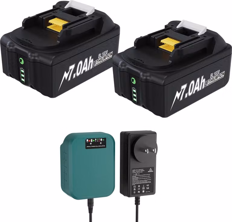 Batteria per Makita LXT 18V, batteria di ricambio BL1830, 7000mAh Li-ion 18650, verde, compatibile con BL1860/LXT400