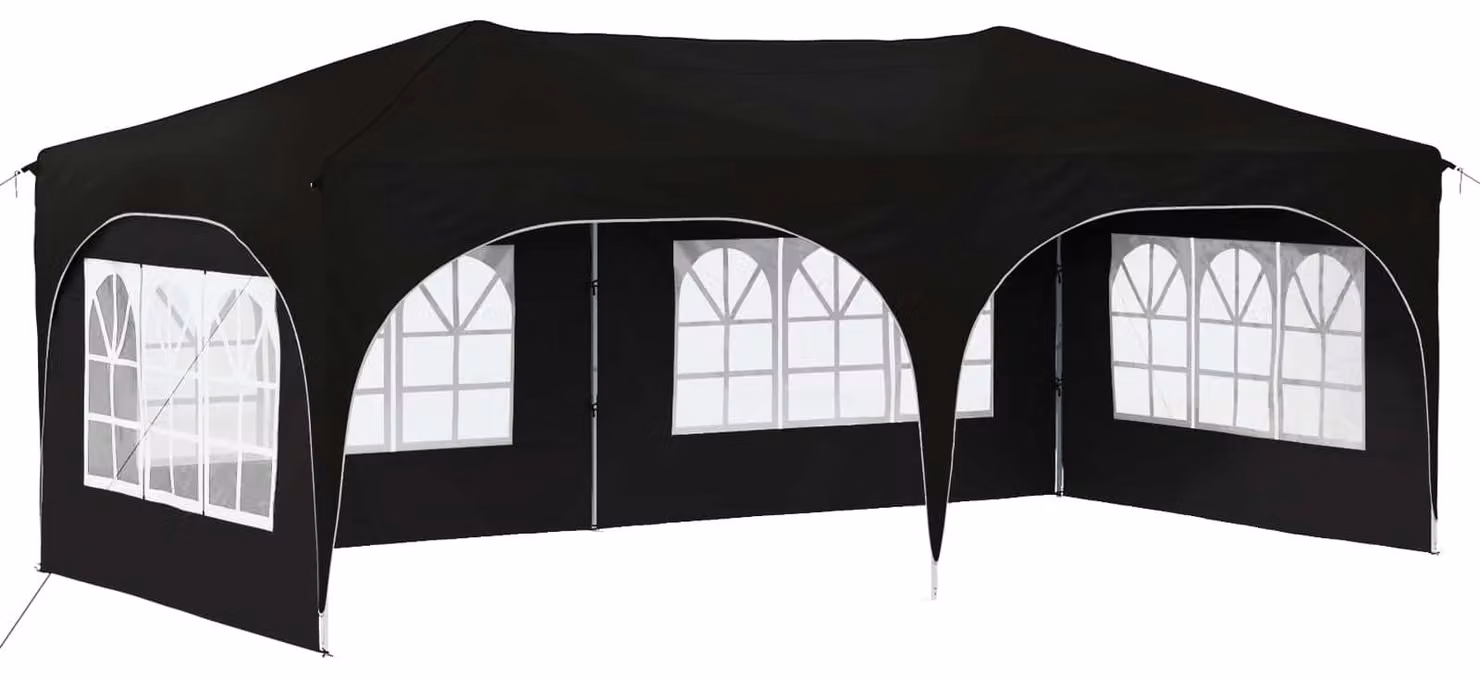 Tenda per feste a pop-up 575 x 288 x 245 cm Nero Tessuto Oxford