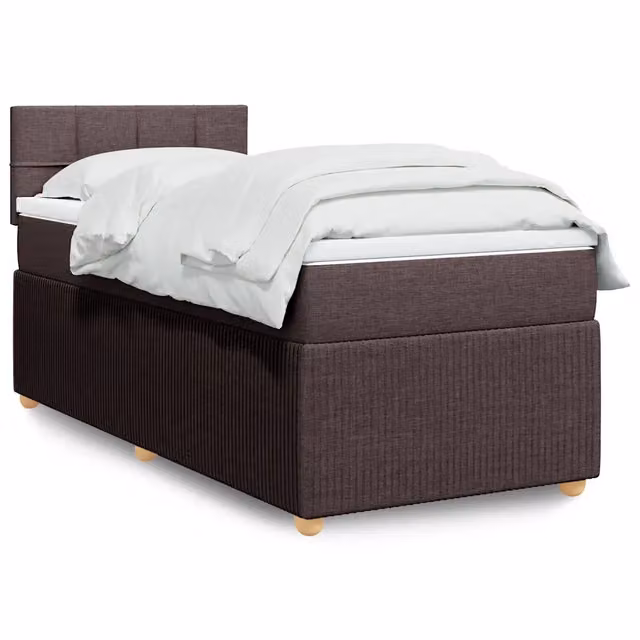 Letto Ibrido con Giroletto a Molle e Materasso vidaXL, Marrone e Bianco, L/P/H: 90 x 200 cm