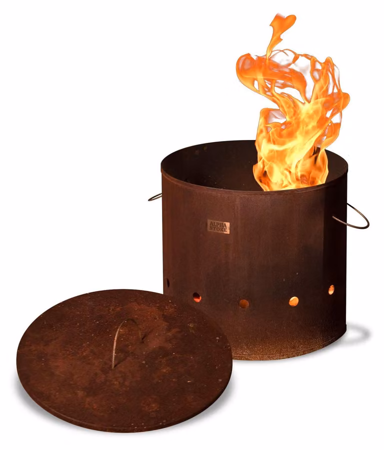 Boccia per fuoco rotonda - Diametro 50 cm - Acciaio Corten - Peso: 14 kg - Per uso esterno