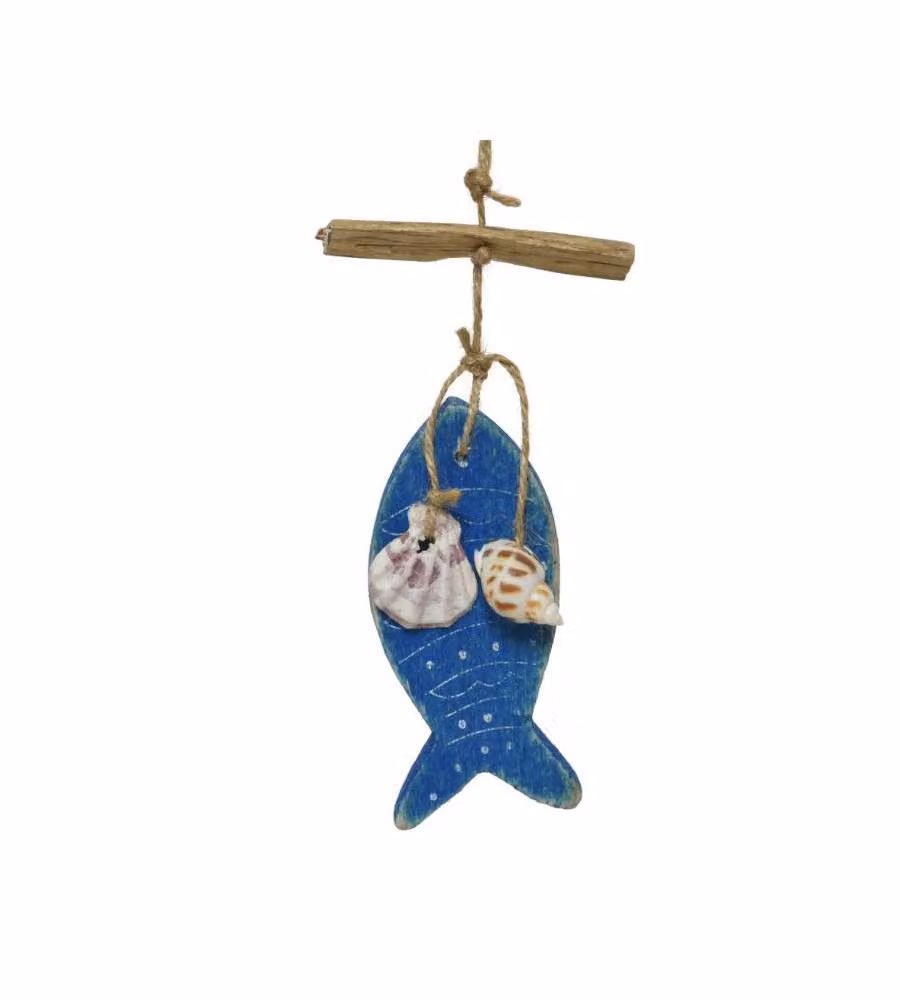 Decoro pesce in legno