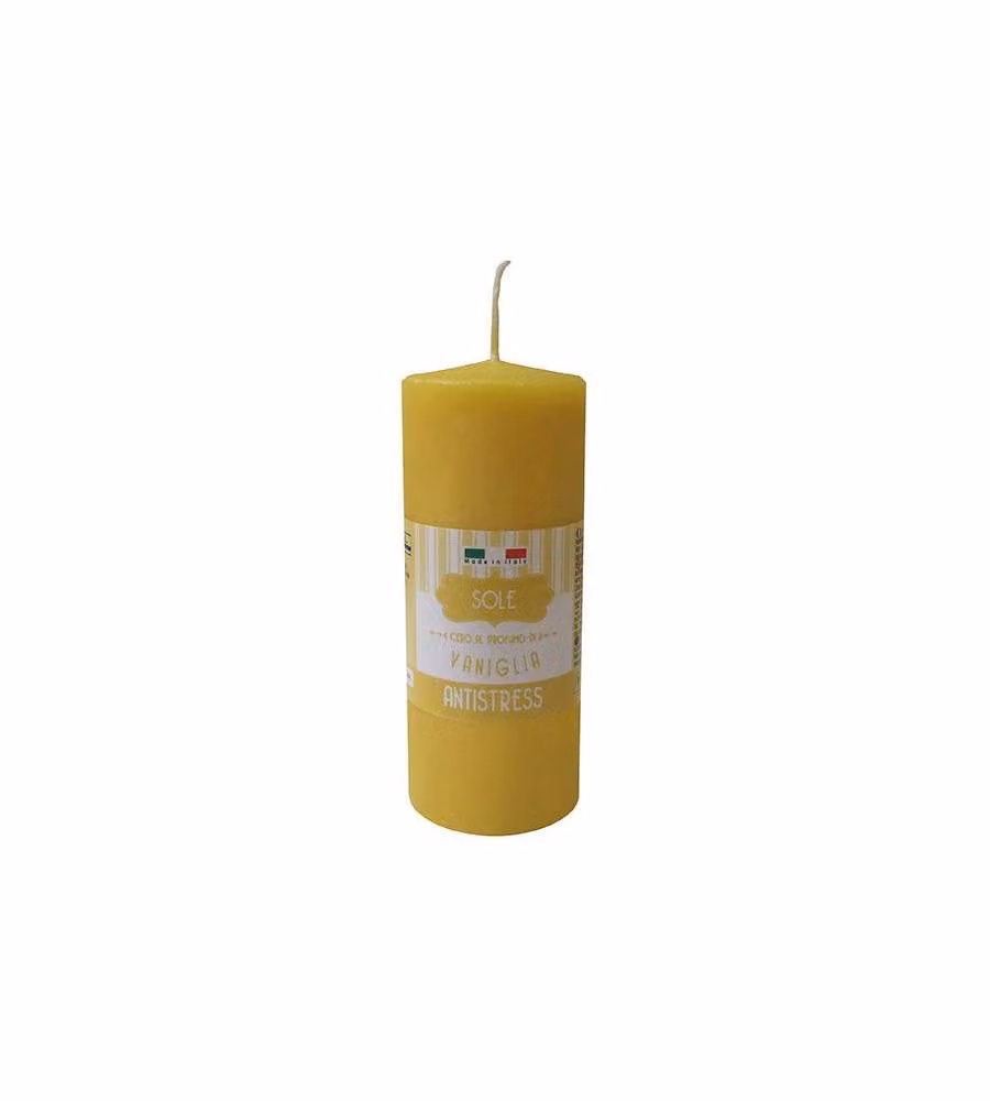 Candela Profumata Sole Fragranza Vaniglia 3,9x9 cm Relax