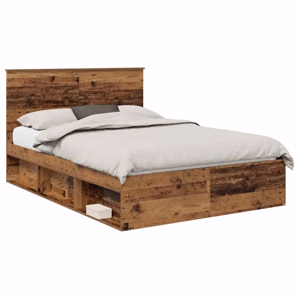 Struttura letto in pino massello vidaXL colore marrone L/P: 140 x 190 cm – 2