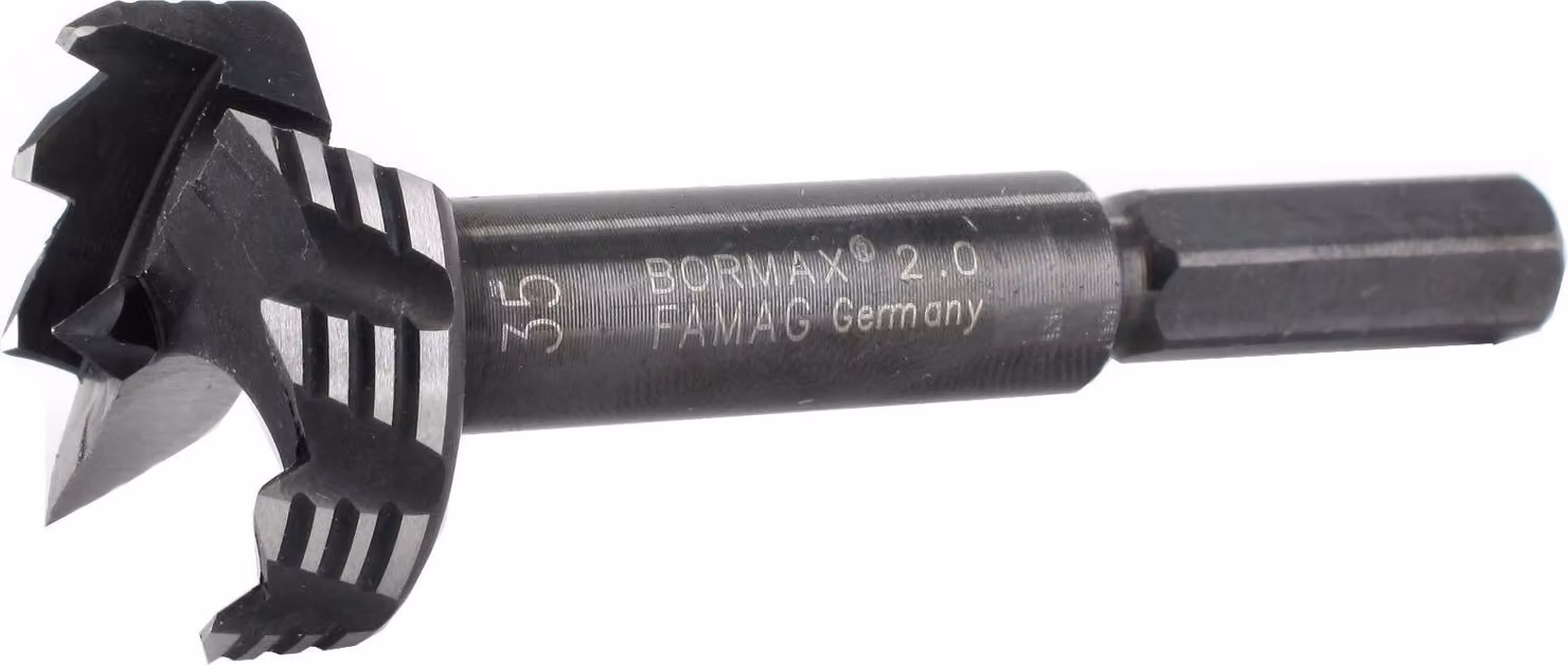 Famag WS Bormax 2.0 Forstnerbohrer 20 mm Bohrer mit Zentrierspitze Länge 90 mm