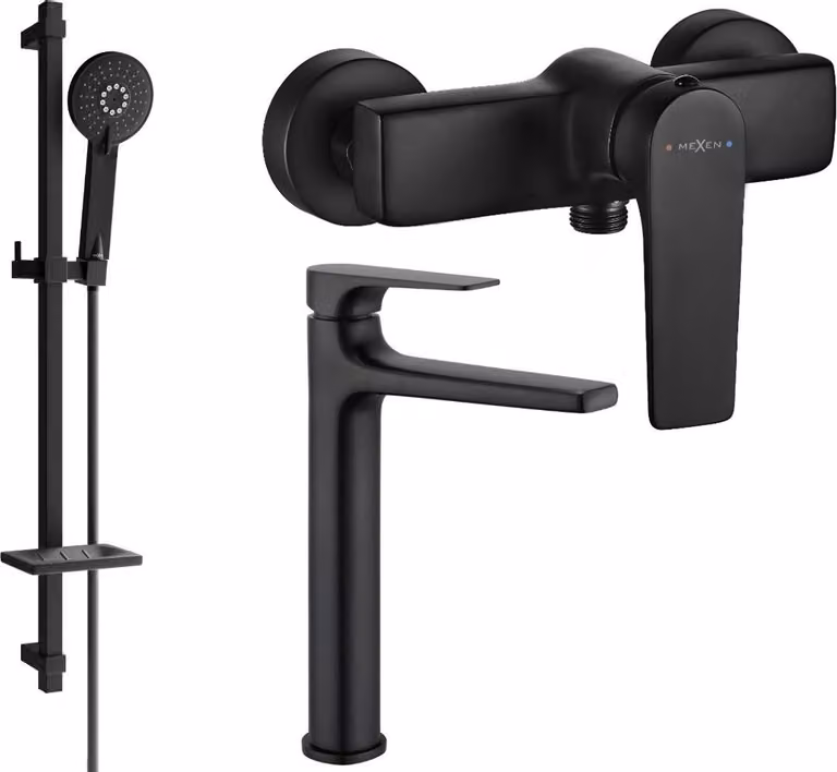 Mexen Lynx DQ40 set doccia, nero - 745914DQ40-70