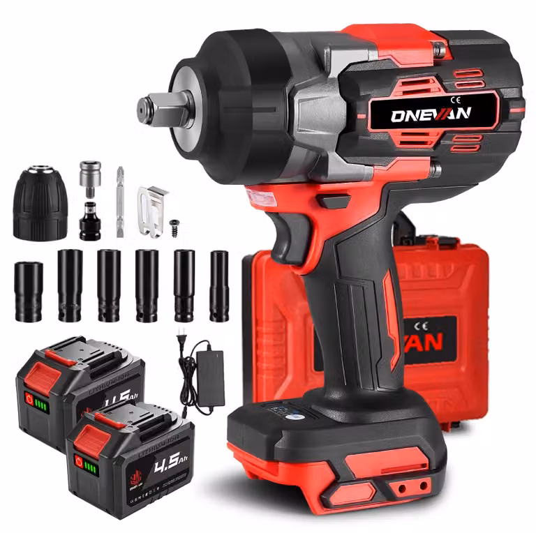 Chiave a impulsi elettrica - Coppia: 1700 Nm - Batteria al litio 2x4,0Ah - Materiale: metallo - Utensile elettrico