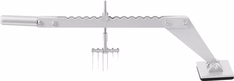 Barra estrattrice, lega di alluminio, lunghezza 62,5 cm, altezza 20 cm, diametro manico 3 cm, base in gomma antiscivolo