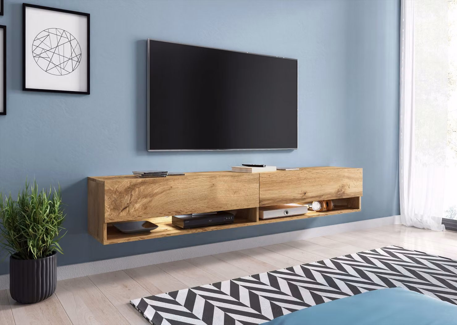 Tavolino per TV CALIBURI 180 - rovere wotan