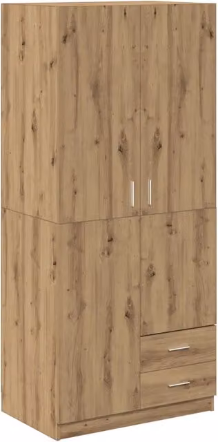 Armadio Rovere Artigianale 80x52x180 cm in Legno Multistrato CFW2383026