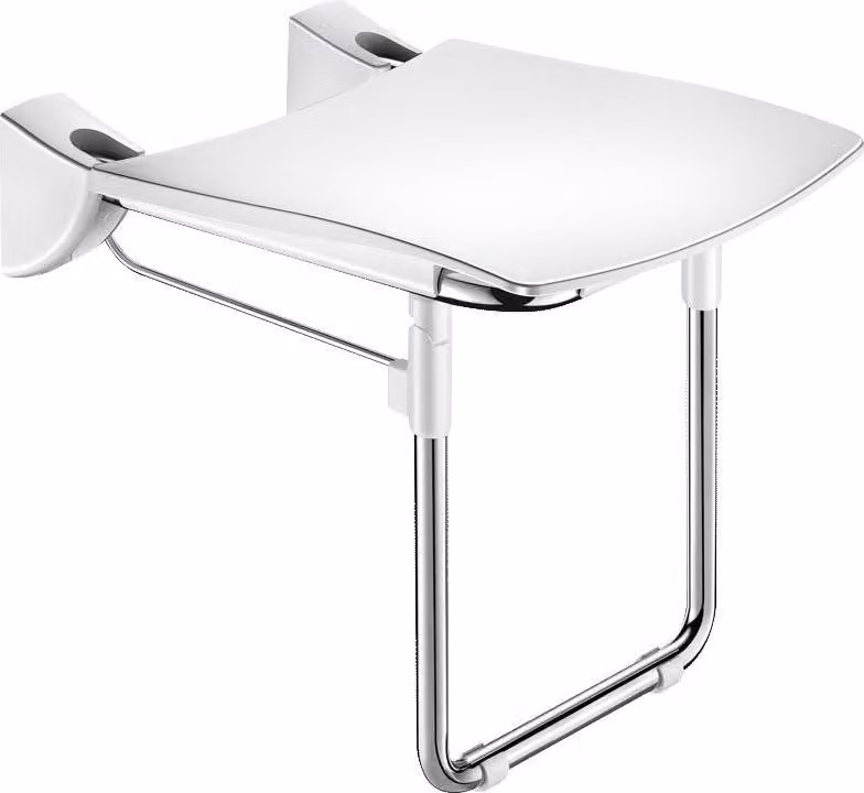 Delabie sedile doccia comfort pieghevole con piede in acciaio inox hgl.pol.