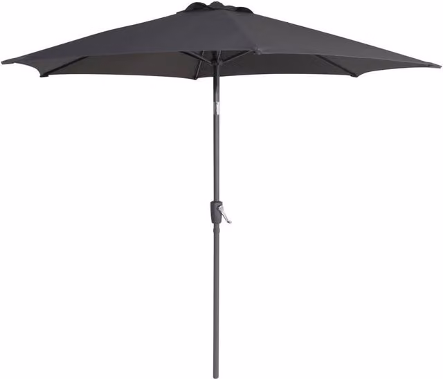 Ombrellone rotondo da giardino Greemotion nero in poliestere e acciaio con diametro 270 cm