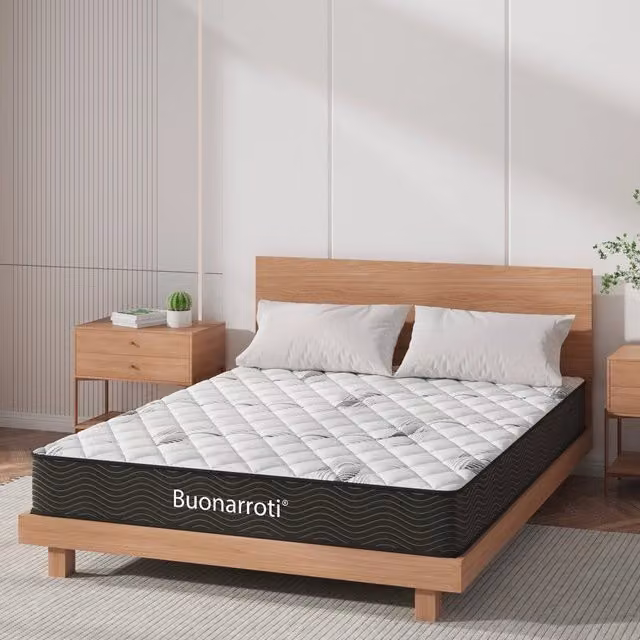 Materasso una piazza e mezza Tarico 120x190x22.3 H cm. con molle insacchettate e strato in memory foam