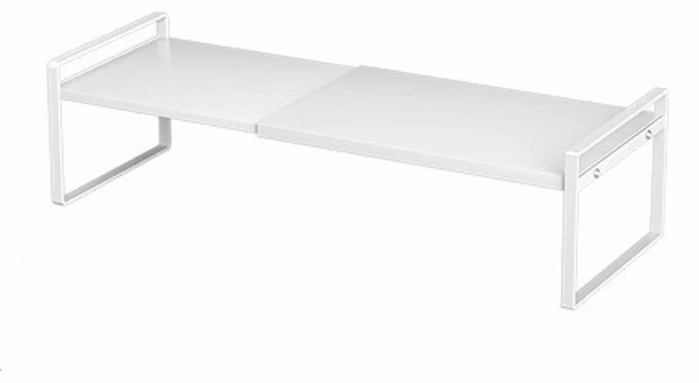 Omgoods - Organizzatore estensibile per ripiani di armadi - Bianco