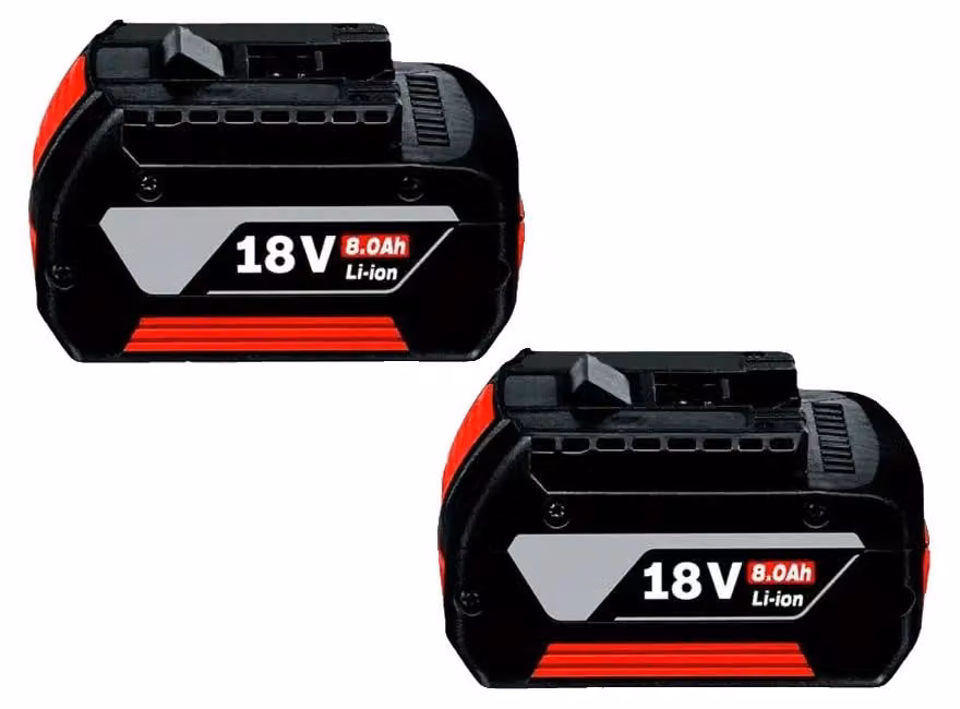 Batterie di ricambio, capacità 8000mAh, compatibili con utensili elettrici, 8.0AH, confezione da 2