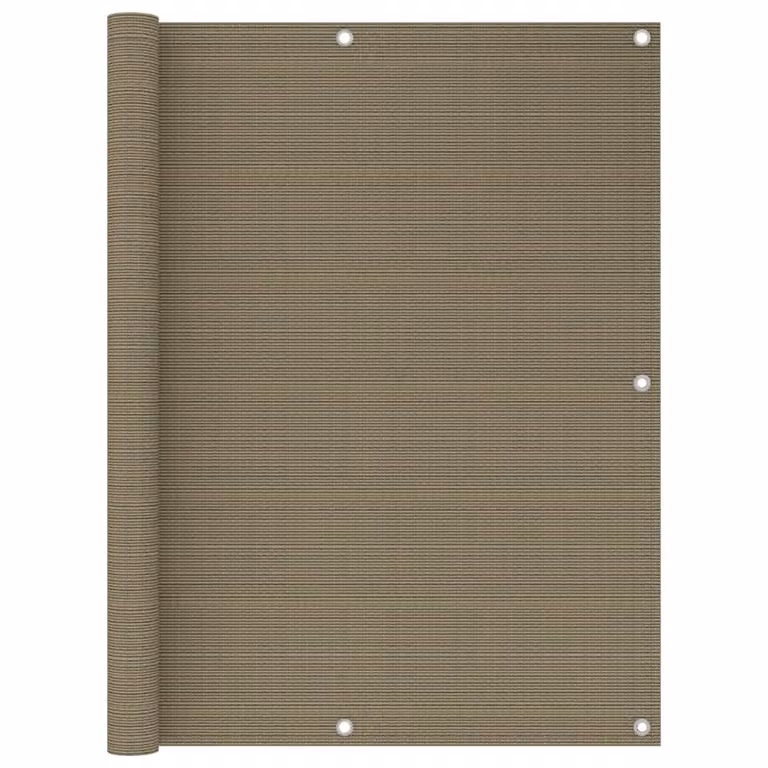 Schermo per balcone Living Store, color taupe, 120x600 cm, realizzato in HDPE