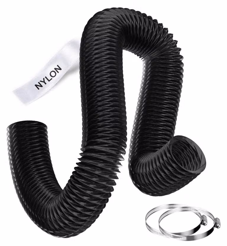 Tubo flessibile per condotti d'aria resistente al calore, diametro 75 mm, lunghezza 5 metri, con fascette