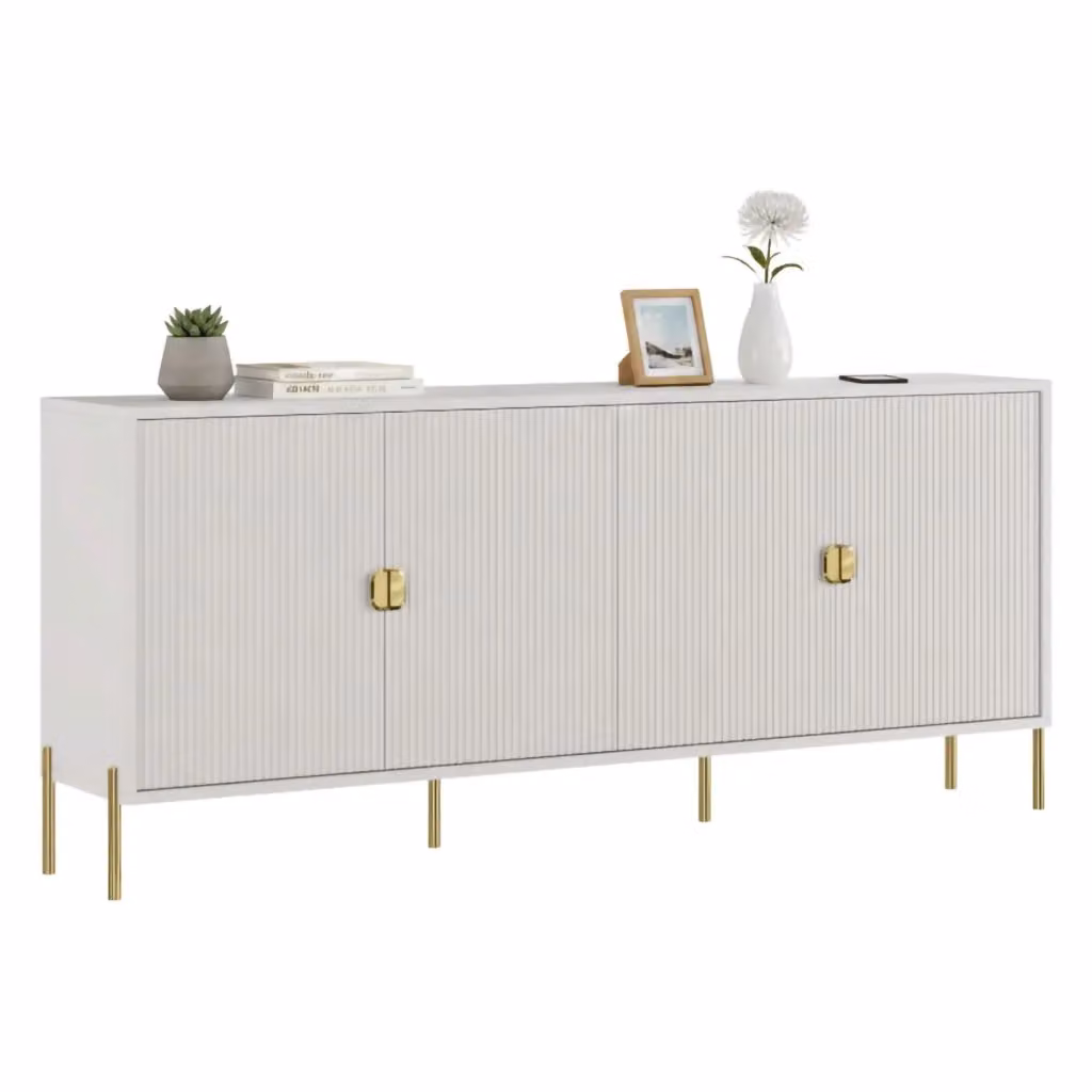 Madia Arpina DMORA con cassetti soft close, design moderno, colore beige, L: 203 cm, P: 49 cm, H: 83 cm – 2