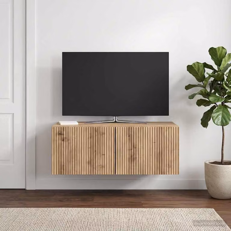 vidaXL Mobile Porta TV da Muro Moderno in Legno Marrone L: 78,5 cm, P: 41 cm, H: 30 cm