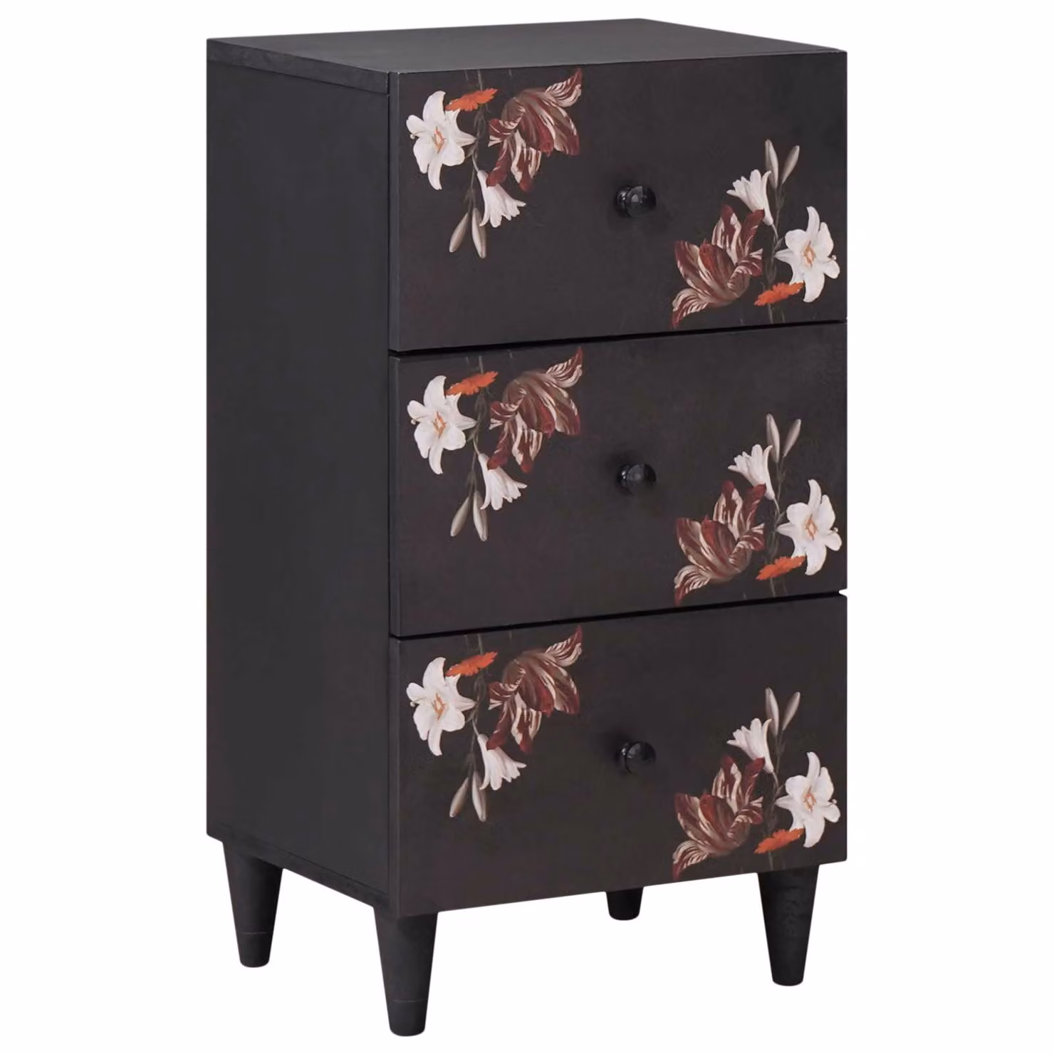 Armadio di stoccaggio moderno vidaXL in legno di mango multicolore L: 40 cm, P: 33 cm, H: 75 cm