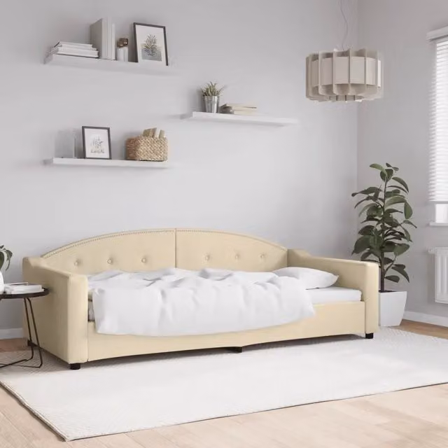 Letto da giorno beige con struttura imbottita vidaXL