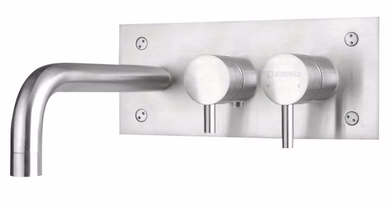 Miscelatore da incasso per vasca MINIMAL, acciaio inox opaco