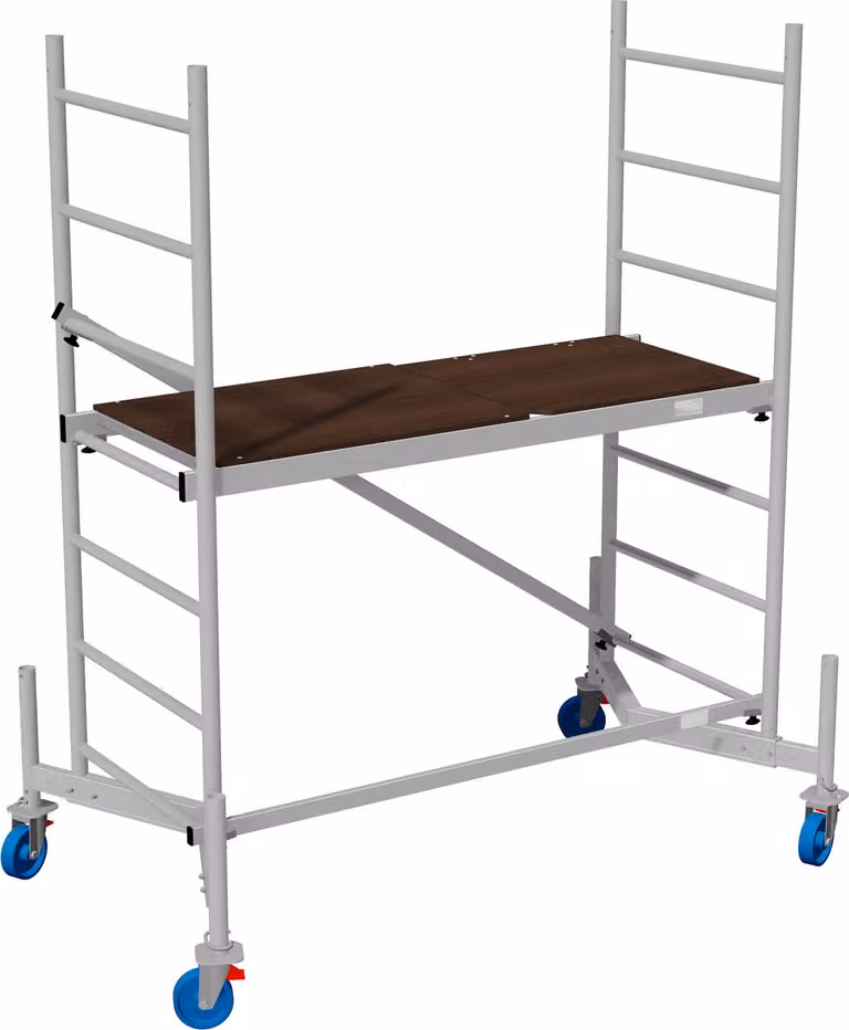 KRAUSE ClimTec Gerüst 3m inkl. Fahrrollensatz Ø 125mm